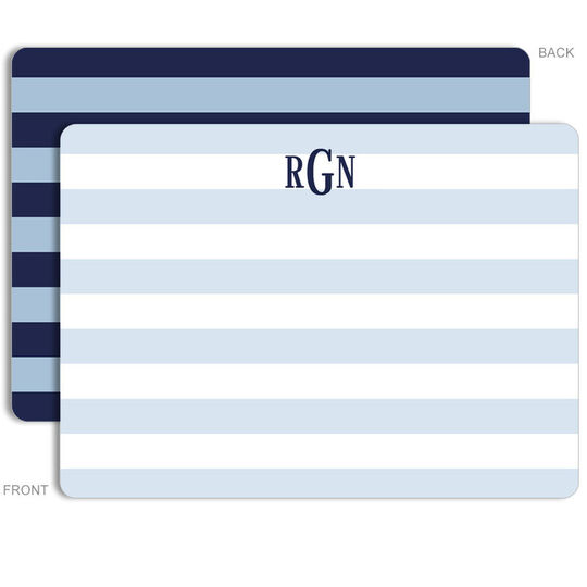 Personalized Rugby Blues Flat Stationery